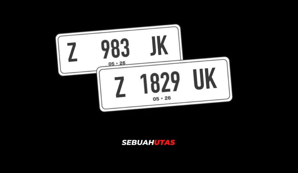 Contoh plat nomor Z